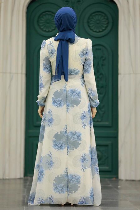 グランド牧場 セレクトセール Blue Hijab Maxi Dress 279323M - Neva-style.com トートバッグ