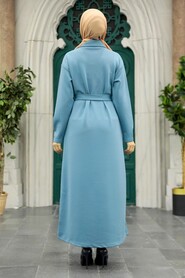  Blue Long Sleeve Dress 17872M - 3