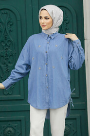  Blue Long Sleeve Tunic 623M - 2