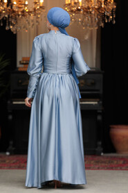  Blue Plus Size Evening Gowns 60801M - Thumbnail