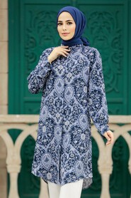  Blue Plus Size Tunic 11600M - 1