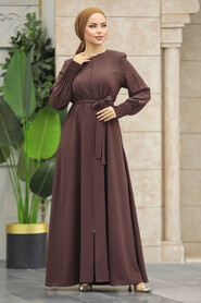  Brown Abaya For Women 20146KH - 2