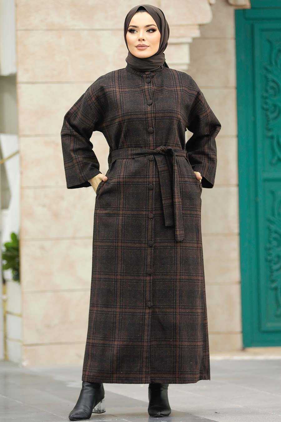 Neva Style - Brown High Quality Coat 5945KH