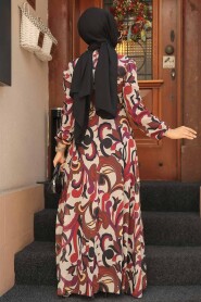  Brown Hijab For Women Dress 27936KH - 3