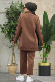  Brown Hijab For Women Dual Suit 70241KH - 3