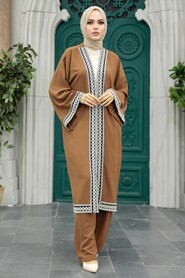  Brown Hijab For Women Triple Suit 5237KH - 1