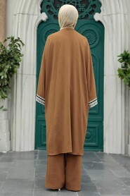  Brown Hijab For Women Triple Suit 5237KH - 3