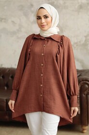  Brown Hijab For Women Tunic 1136KH - 2