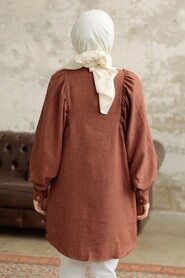  Brown Hijab For Women Tunic 1136KH - 4