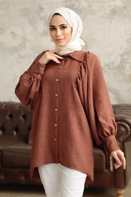  Brown Hijab For Women Tunic 1136KH - 1