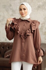  Brown Hijab For Women Tunic 1139KH - 1