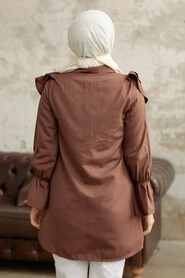  Brown Hijab For Women Tunic 1139KH - 3