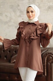  Brown Hijab For Women Tunic 1139KH - 2