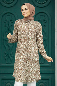  Brown Hijab For Women Tunic 11629KH - 1