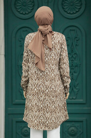  Brown Hijab For Women Tunic 11629KH - 3