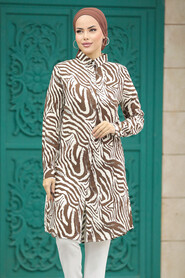  Brown Hijab For Women Tunic 11633KH - 2