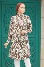 Brown Hijab For Women Tunic 11633KH - 3