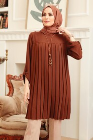  Brown Hijab For Women Tunic 40502KH - 2