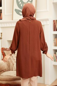  Brown Hijab For Women Tunic 40502KH - 4