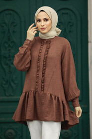  Brown Hijab For Women Tunic 5898KH - 2
