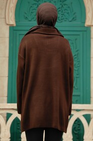  Brown Hijab Knitwear Tunic 2690KH - 3