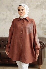  Brown Hijab Tunic 11351KH - 2