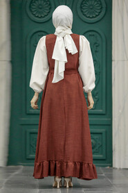  Brown Hijab Turkish Dress 5913KH - 3