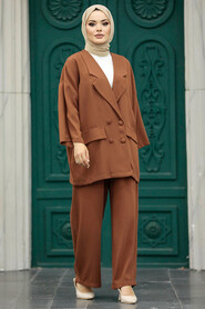  Brown Hijab Turkish Dual Suit 5927KH - 2