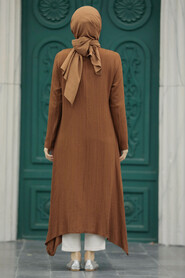  Brown Hijab Turkish Tunic 5401KH - 3