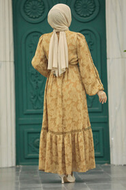  Brown Islamic Clothing Dress 13541KH - 2