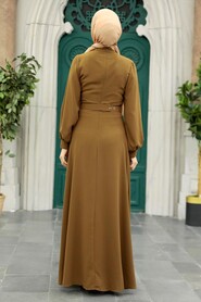  Brown Islamic Clothing Dress 3425KH - 3