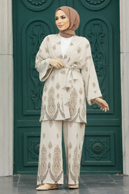  Brown Islamic Clothing Dual Suit 3212KH - 3