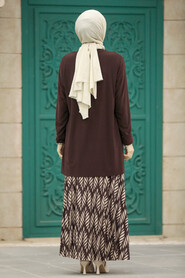  Brown Islamic Clothing Dual Suit 41631KH - 3