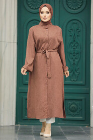  Brown Islamic Clothing Tunic 5933KH - 2