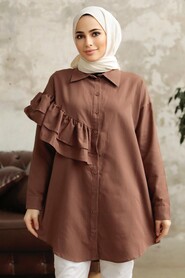  Brown Long Sleeve Tunic 11281KH - 1