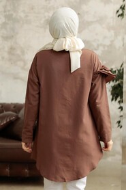  Brown Long Sleeve Tunic 11281KH - 3