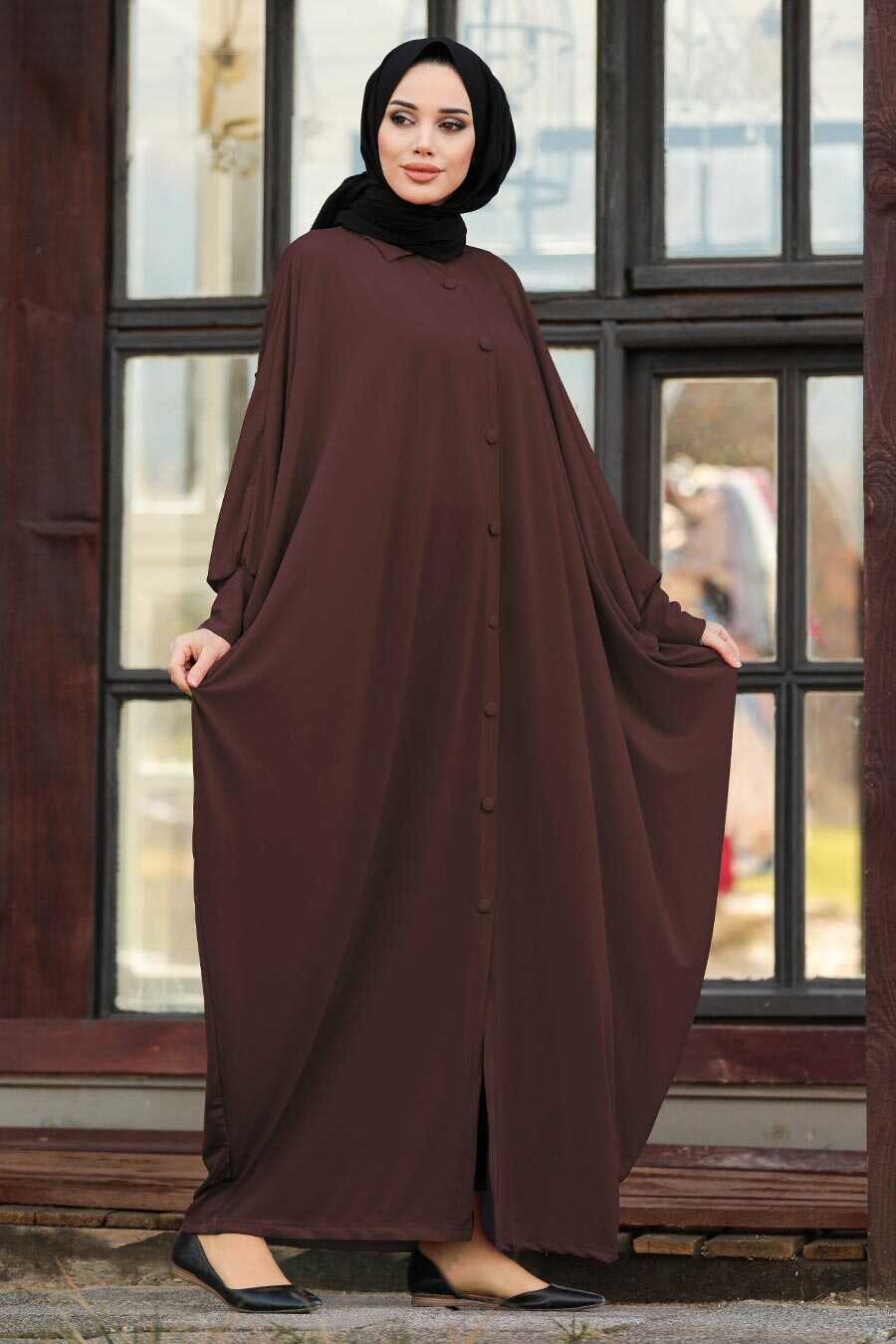  Brown Long Turkish Abaya 1723KH