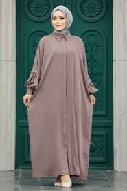  Brown Modest Dress 1905KH - 1