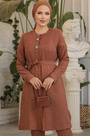  Brown Modest Tops 658KH - 2