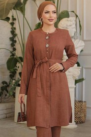  Brown Modest Tops 658KH - 1
