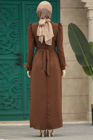  Brown Muslim Bridesmaid Dress 8791KH - 2