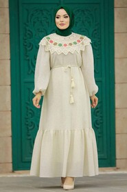  Brown Muslim Long Dress Style 13531KH - 1