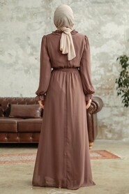  Brown Plus Size Dress 2971KH - 3