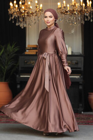  Brown Plus Size Evening Gowns 60801KH - Thumbnail