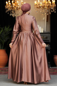  Brown Plus Size Evening Gowns 60801KH - Thumbnail