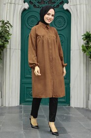  Brown Plus Size Tunic 24511KH - 1