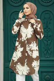  Brown Women Tunic 11590KH - 2