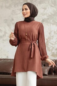  Brown Women Tunic 41221KH - 1