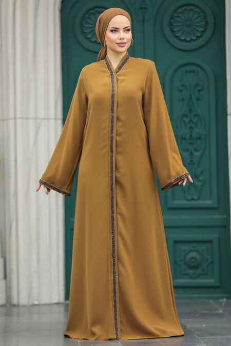 Camel Abaya For Women 20070C - NEVA STYLE
