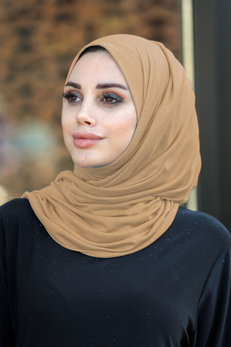  Camel Hijab Shawl 7528C - NEVA STYLE